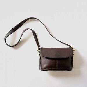 Vintage Coach Equestrian Small Flap Crossbody Bag - Mahogany